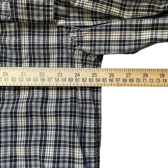 Carhartt Shirt Men's Large Tan Plaid Peral Snap Long Sleeve Button Front Outdoor - Picture 9 of 11